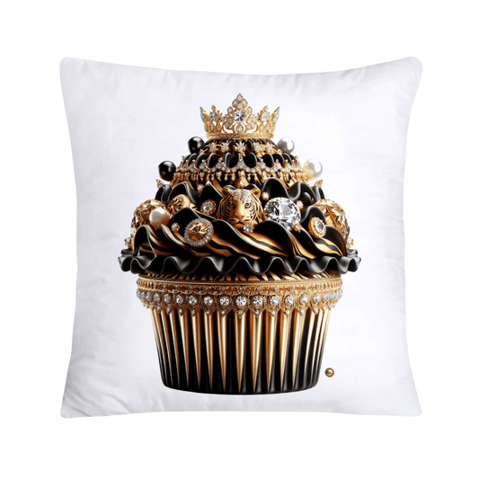 Royal and Wild Animal Print Cupcake Pillow Covers 18”X18”-3439