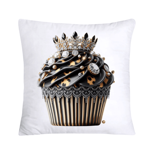Royal and Wild Animal Print Cupcake Pillow Covers 18”X18”-3410