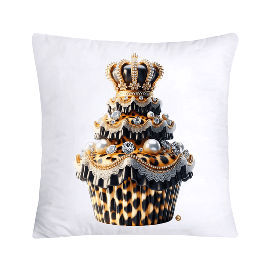 Royal and Wild Animal Print Cupcake Pillow Covers 18”X18”-3412