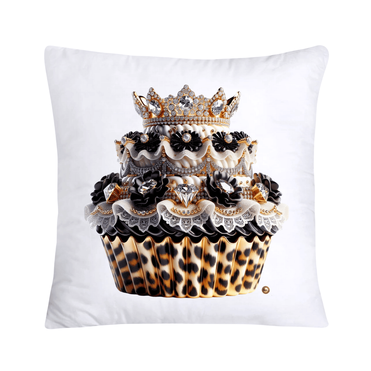 Royal and Wild Animal Print Cupcake Pillow Covers 18”X18”-3419