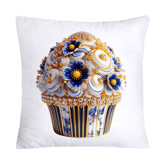 Blue and Yellow Willow 18x18 Chinoiserie Cupcake Throw Pillow Covers-5032