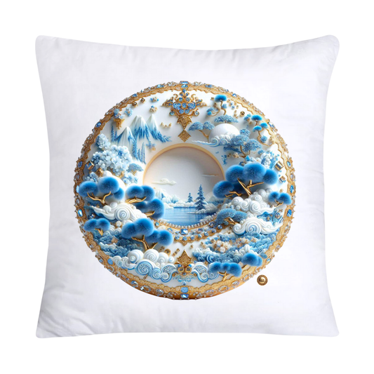 Blue Willow Whimsical Donut Throw Pillow Covers 18X18-2209