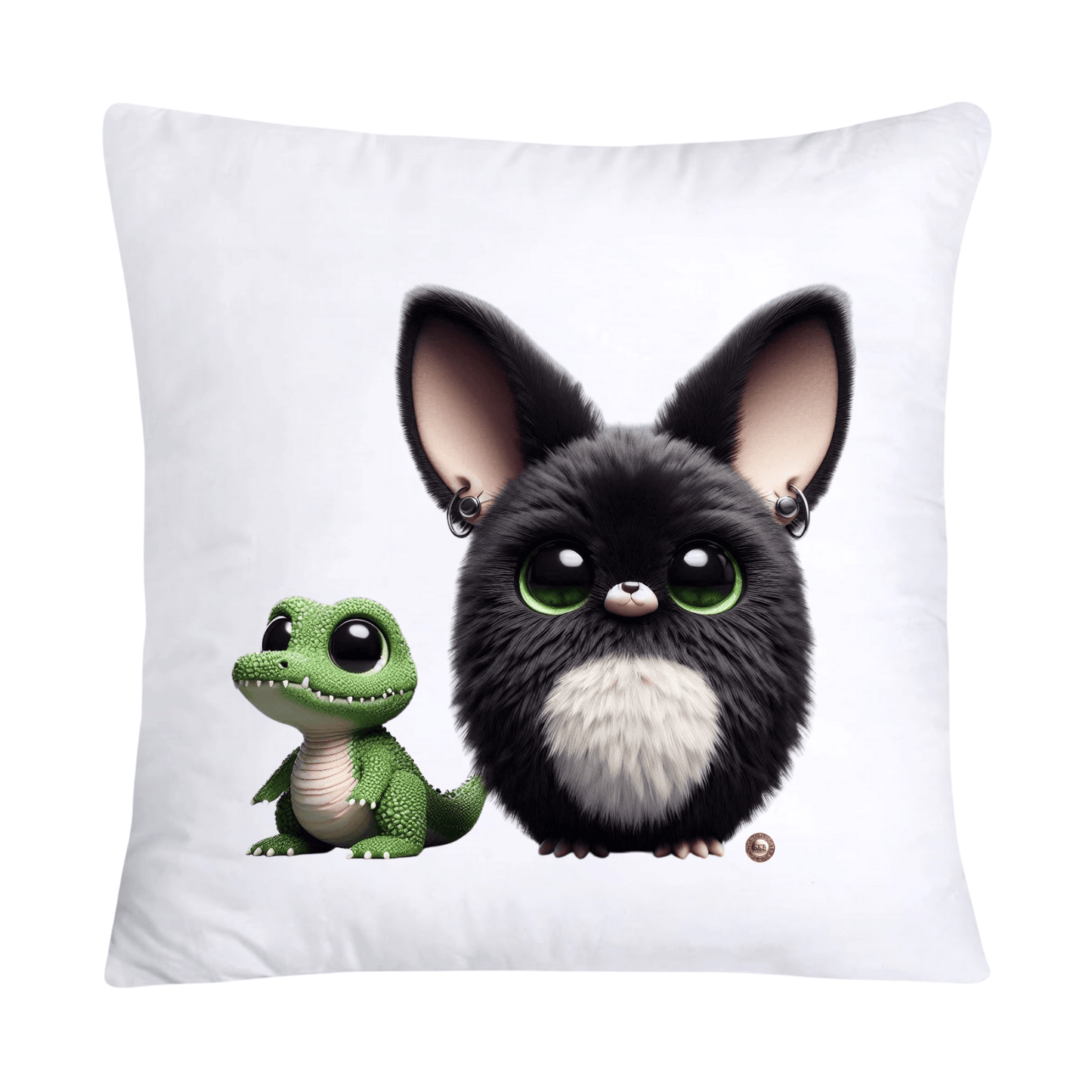 Furry Cajun Swamp Monster and His Pet Gator Pillow Covers-690