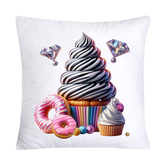 Wild Animal Print Cupcake Throw Pillow Covers 18X18-412