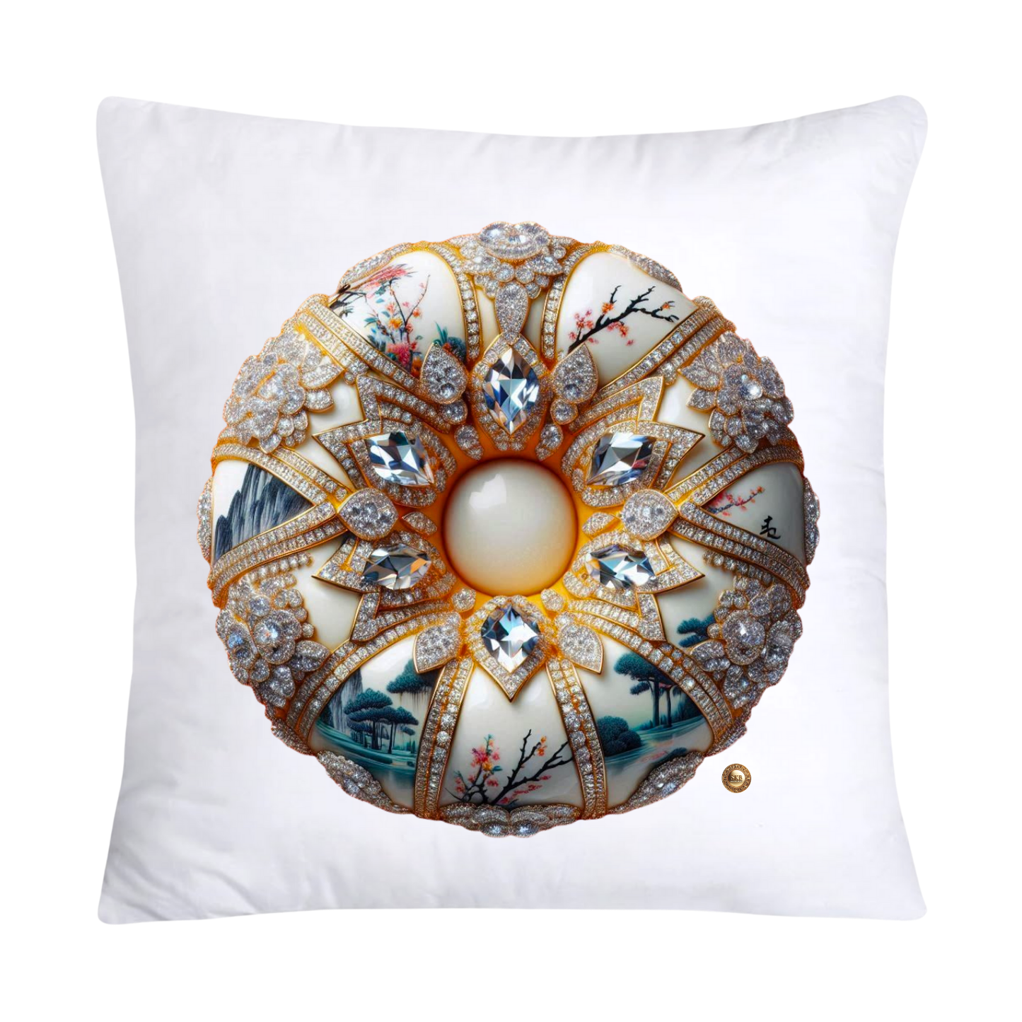 Orange Willow Donut 18x18 Throw Pillow Covers-2216