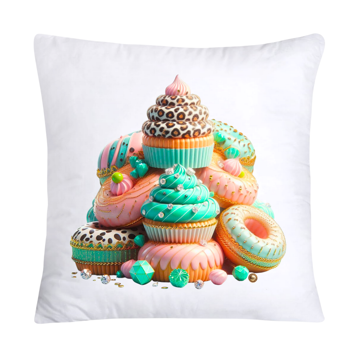 Wild Animal Print Cupcake Throw Pillow Covers 18x18-330