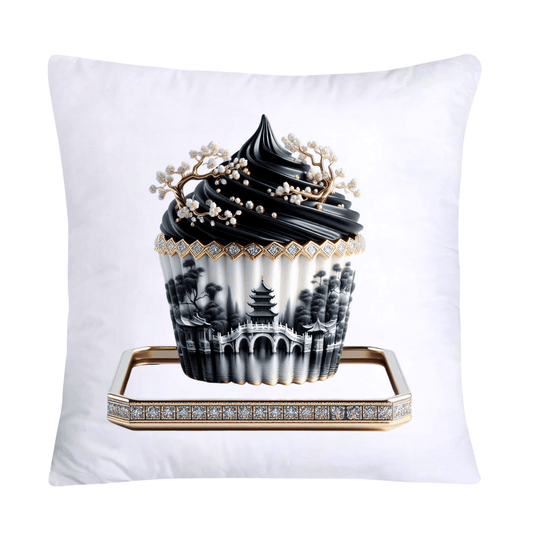 Black Willow Chinoiserie Cupcake 18x18 Throw Pillow Covers-6003