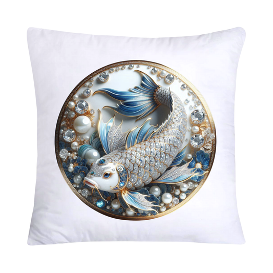 Blue Willow Stunning Koi Fish Pillow Covers 18x18-5160