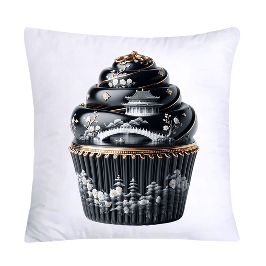 Black Willow Chinoiserie Cupcake 18x18 Throw Pillow Covers-6010