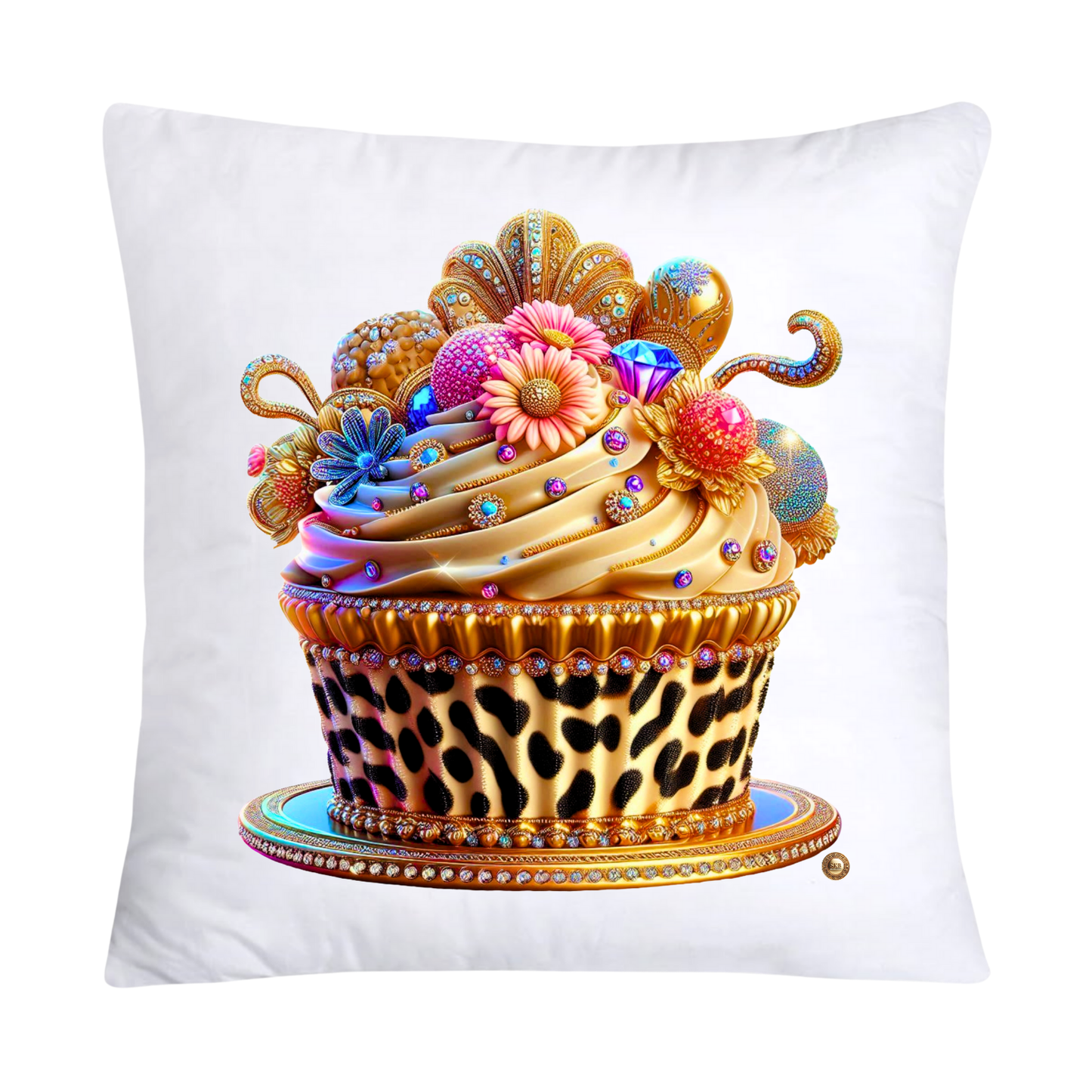 Wild Animal Print Cupcake Throw Pillow Covers 18x18-880