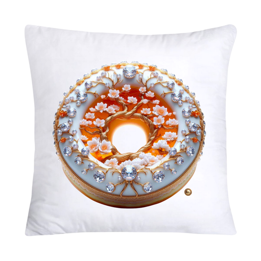 Orange Willow Donut 18x18 Throw Pillow Covers-2223