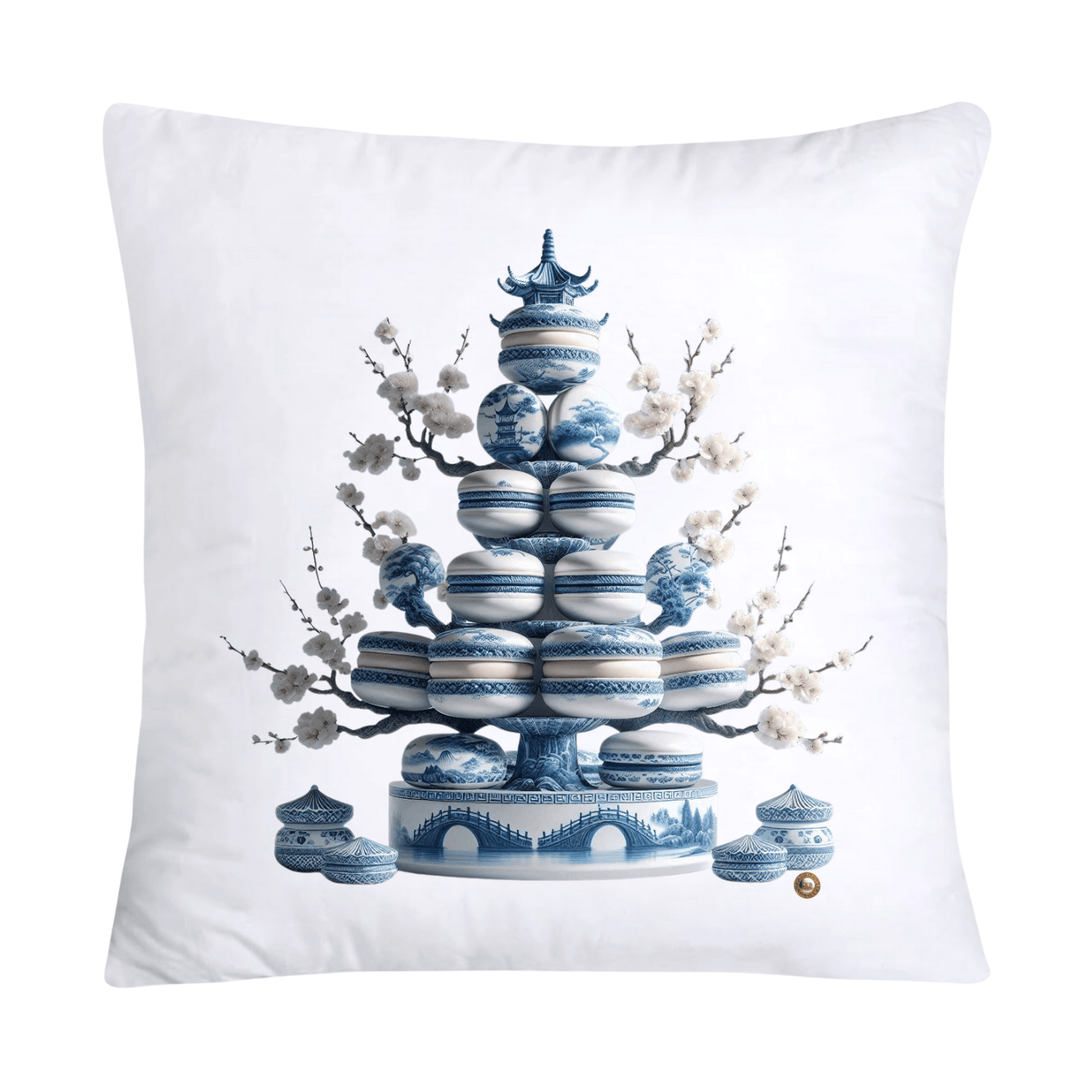 Blue Willow 18x18 Adorable Macaroon Throw Pillow Covers-1427