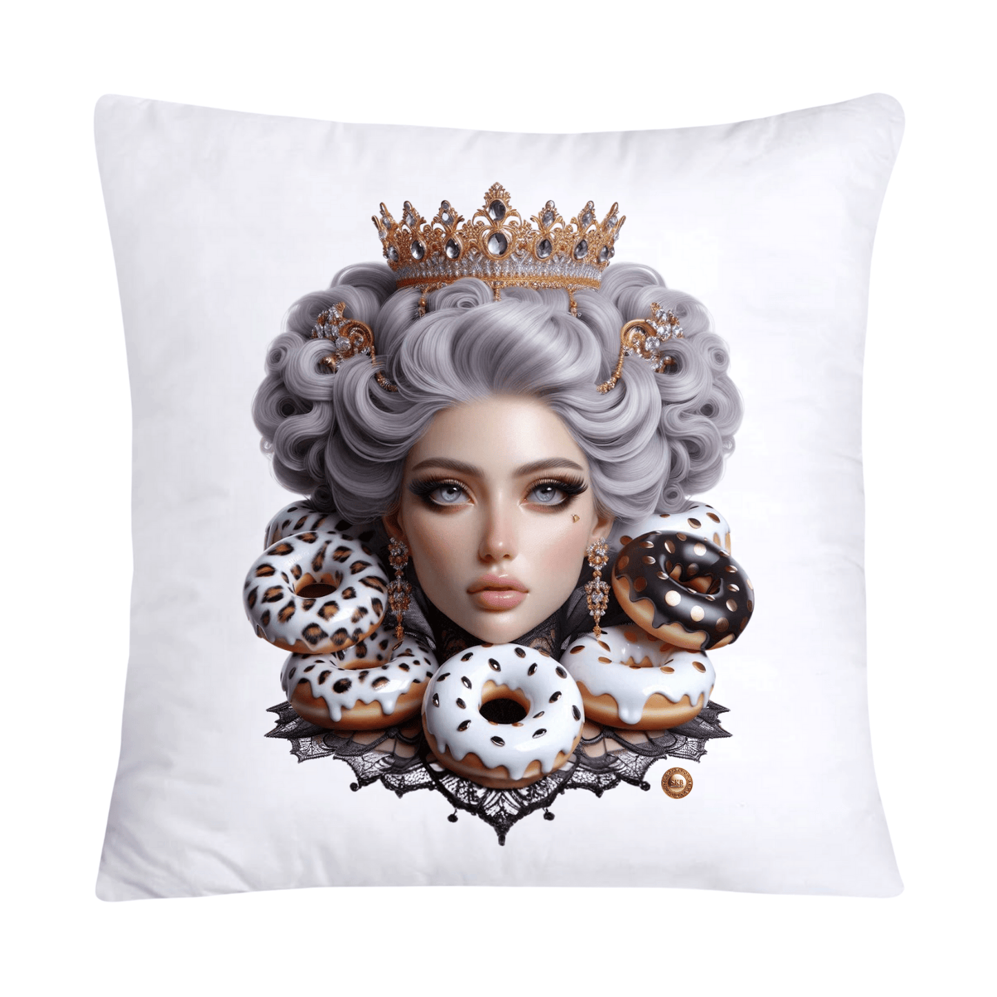 18x18 Wild Royal Animal Print Donut Pillow Covers-2000