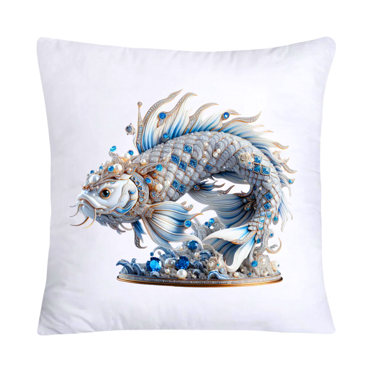 Blue Willow Stunning Koi Fish Pillow Covers 18x18-5163