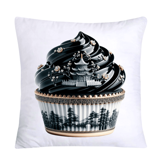 Black Willow Chinoiserie Cupcake 18x18 Throw Pillow Covers-5979