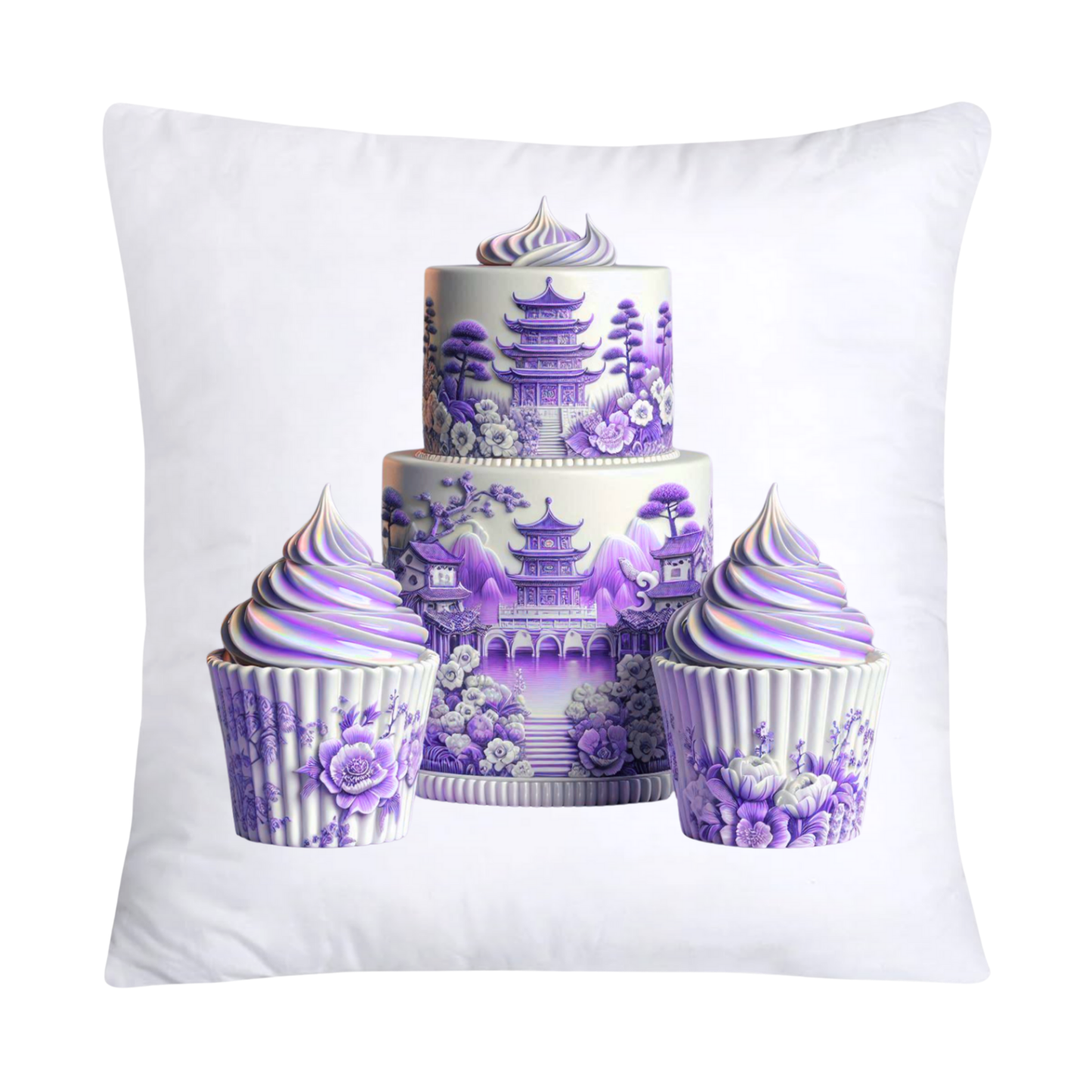Purple Willow 18x18 Whimsical Cupcake Pillow Covers-582