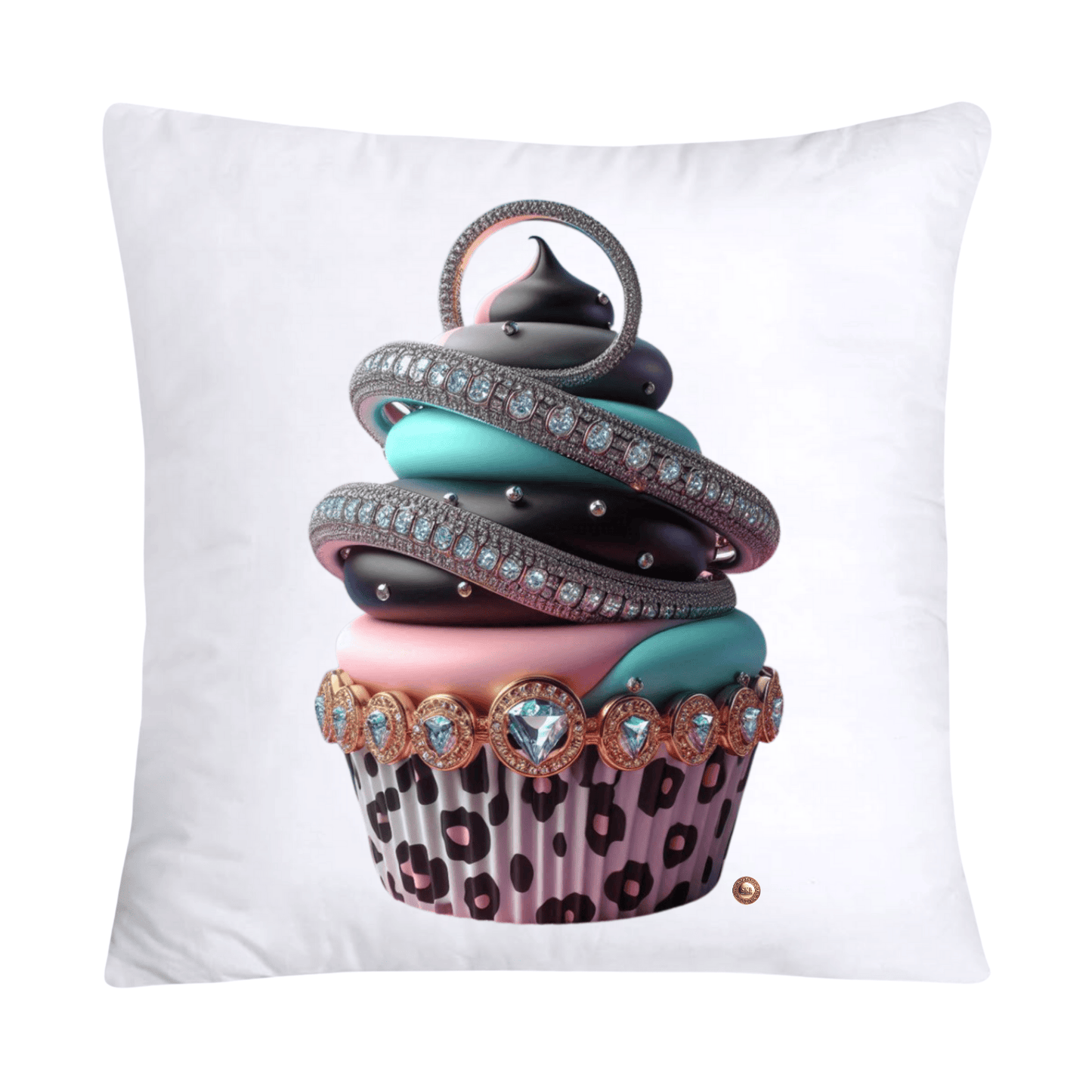 Wild Animal Print Cupcake Throw Pillow Covers 18x18-373