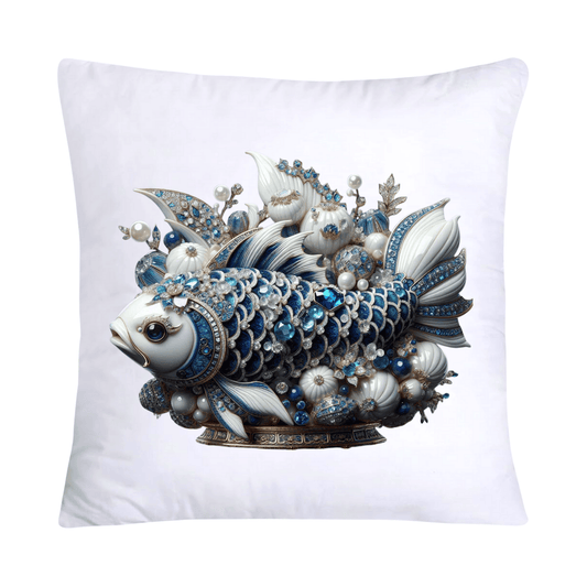 Blue Willow Stunning Koi Fish Pillow Covers 18x18-5144