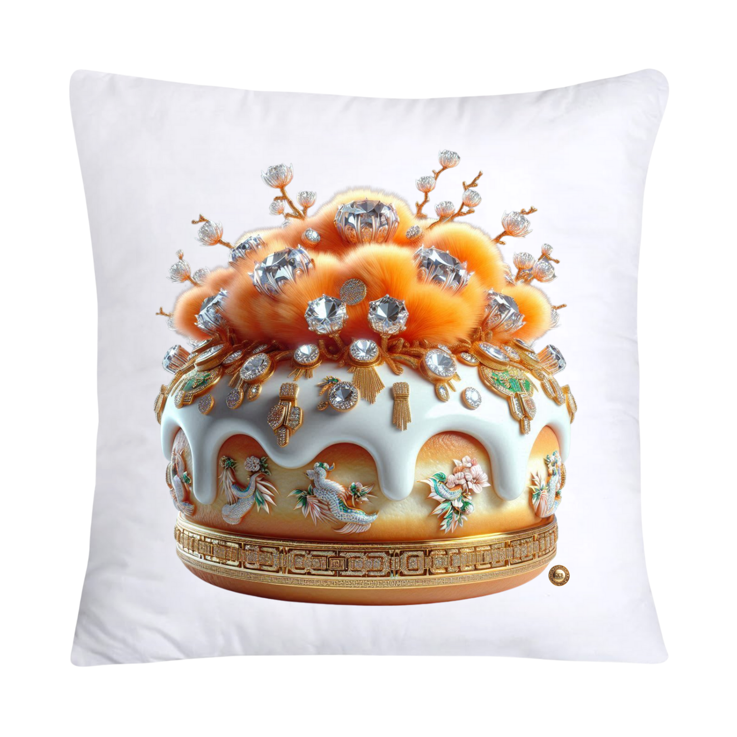 Orange Willow Donut 18x18 Throw Pillow Covers-2227