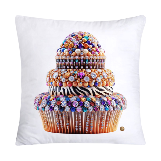 Wild Animal Print Cupcake 18x18 Throw Pillow Covers-839