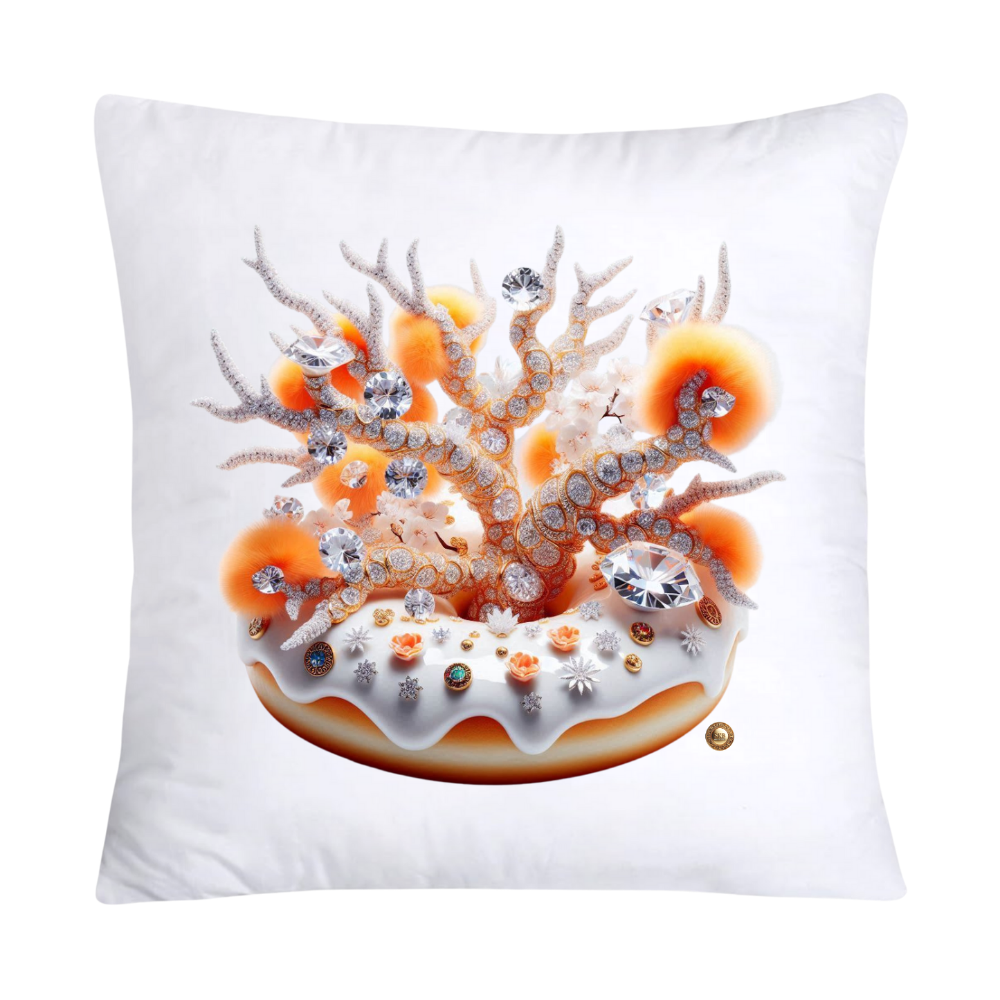 Orange Willow Whimsical Donut Pillow Covers-2235
