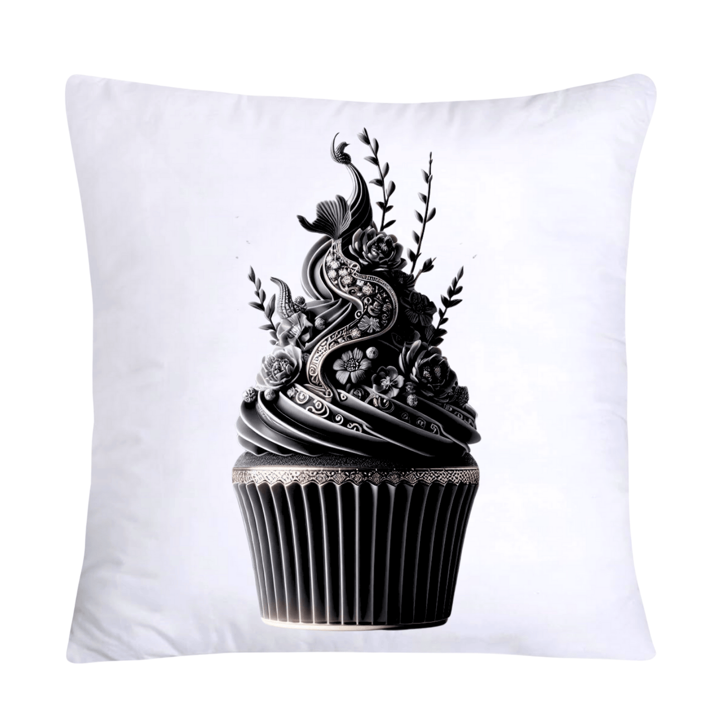 Black Willow Chinoiserie Cupcake 18x18 Throw Pillow Covers-6006