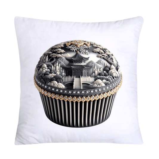 Black Willow Chinoiserie Cupcake 18x18 Throw Pillow Covers-6002