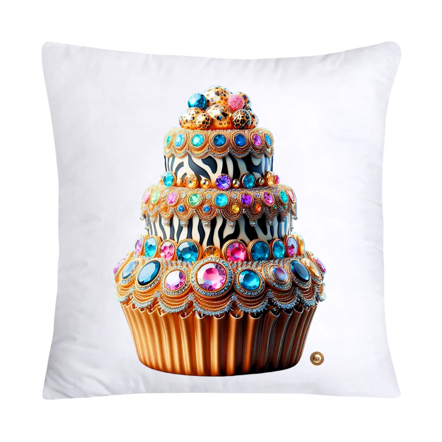 Wild Animal Print Cupcake Throw Pillow Covers 18x18-339