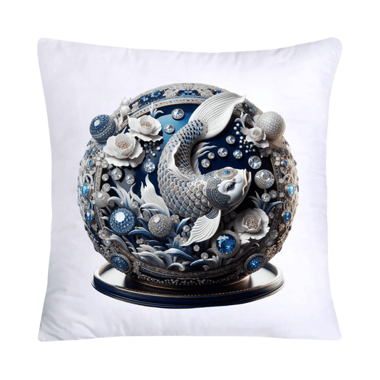 Blue Willow Stunning Koi Fish Pillow Covers 18x18-5107