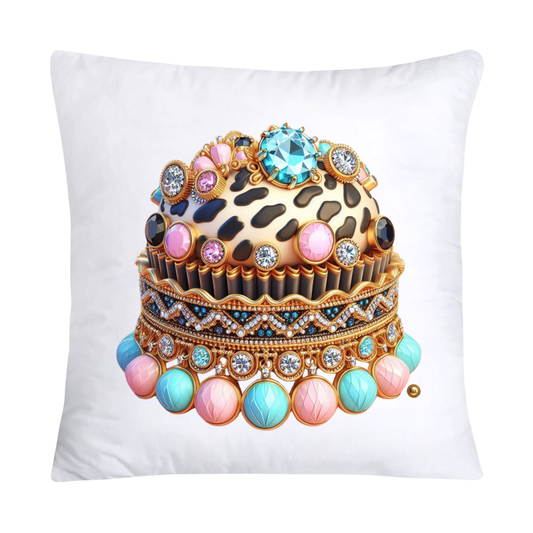 Wild Animal Print Cupcake Throw Pillow Covers 18x18-336