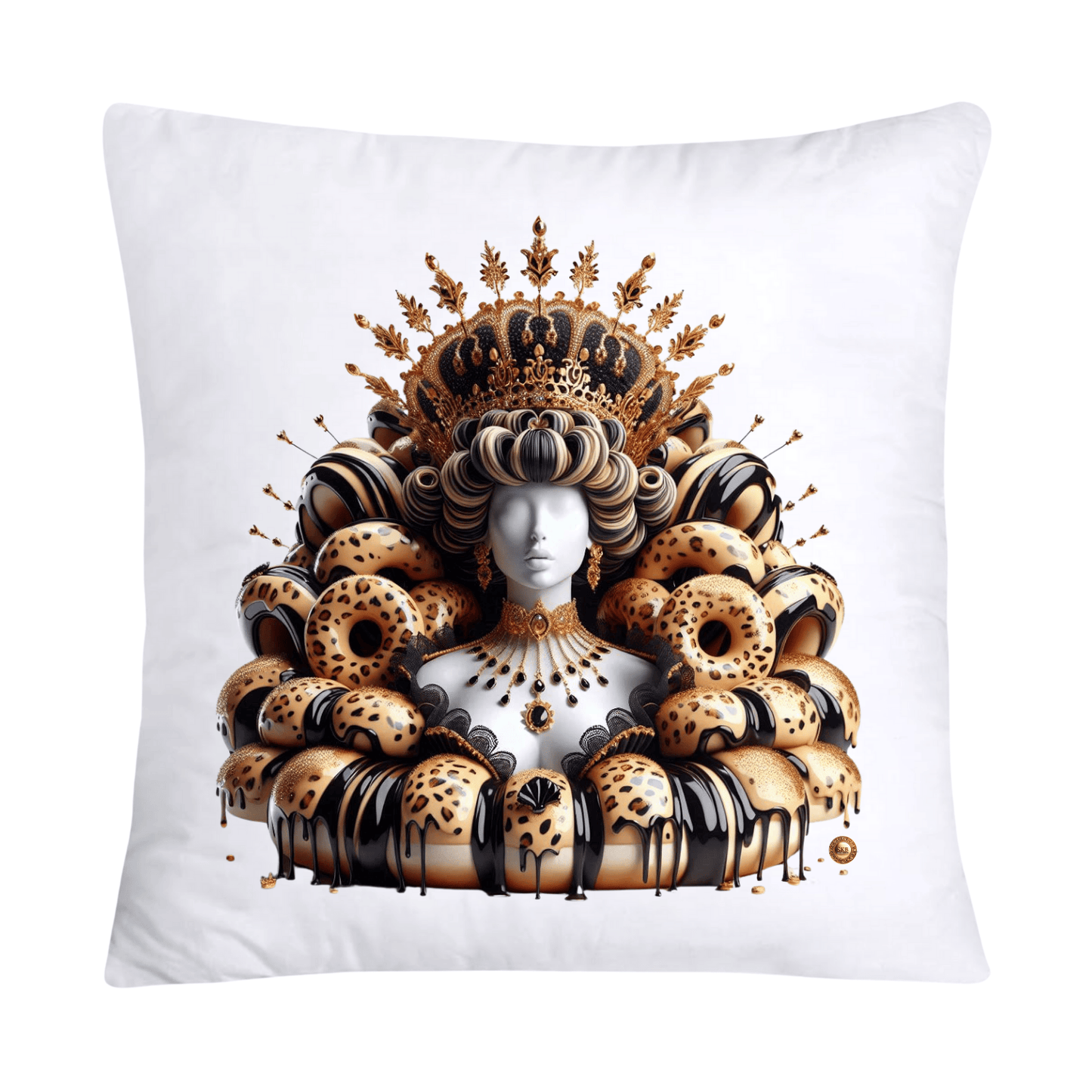 18x18 Wild Royal Animal Print Donut Pillow Covers-2011