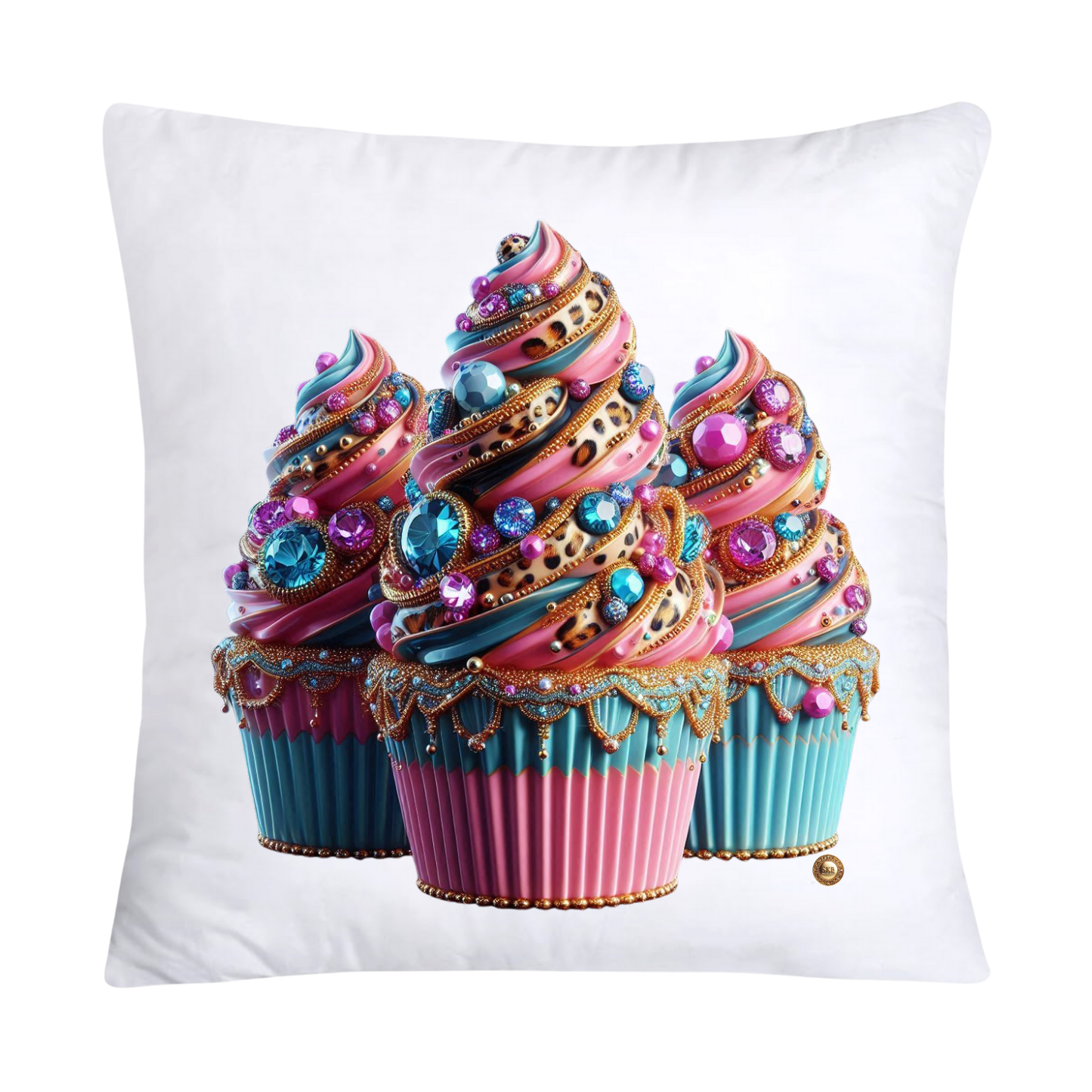 Wild Animal Print Cupcake Throw Pillow Covers 18x18-337