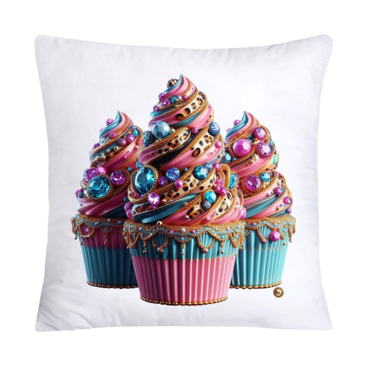 Wild Animal Print Cupcake Throw Pillow Covers 18x18-337