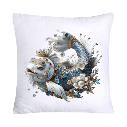 Blue Willow Stunning Koi Fish Pillow Covers 18x18-5129