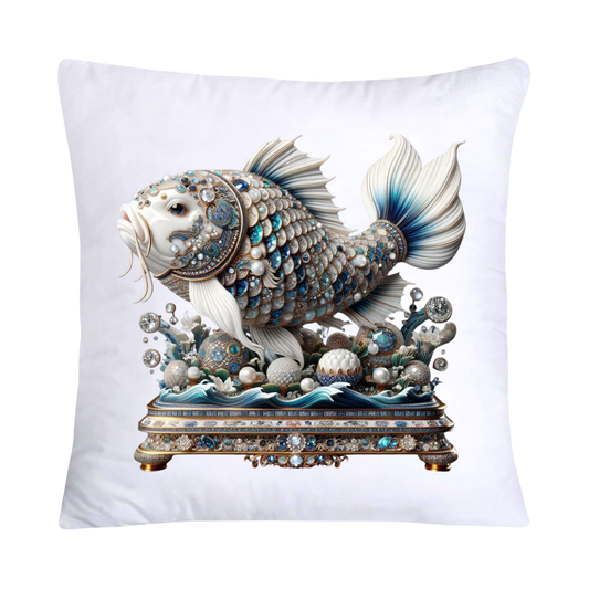 Blue Willow Stunning Koi Fish Pillow Covers 18x18-5082