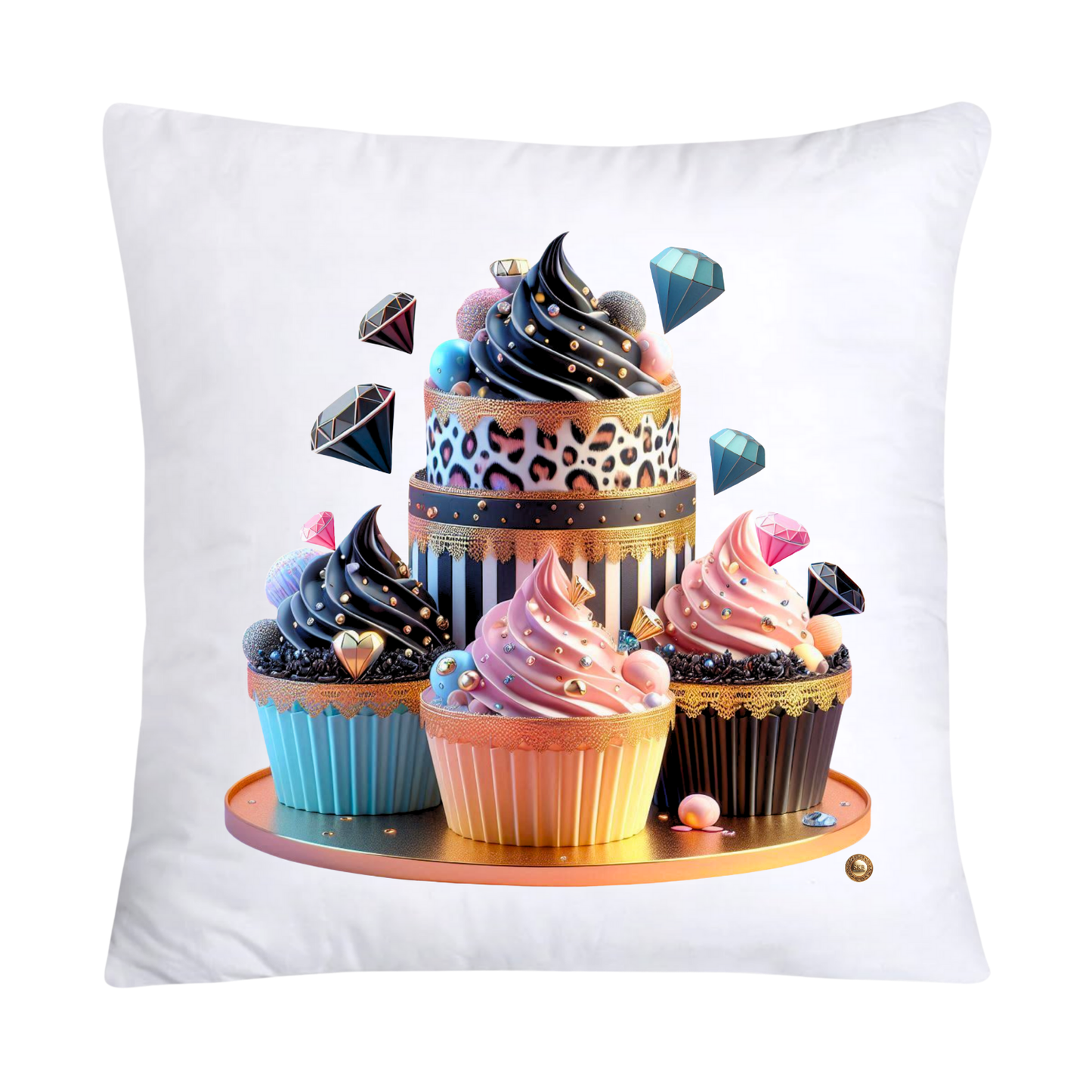 Wild Animal Print Cupcake 18x18 Throw Pillow Covers-930