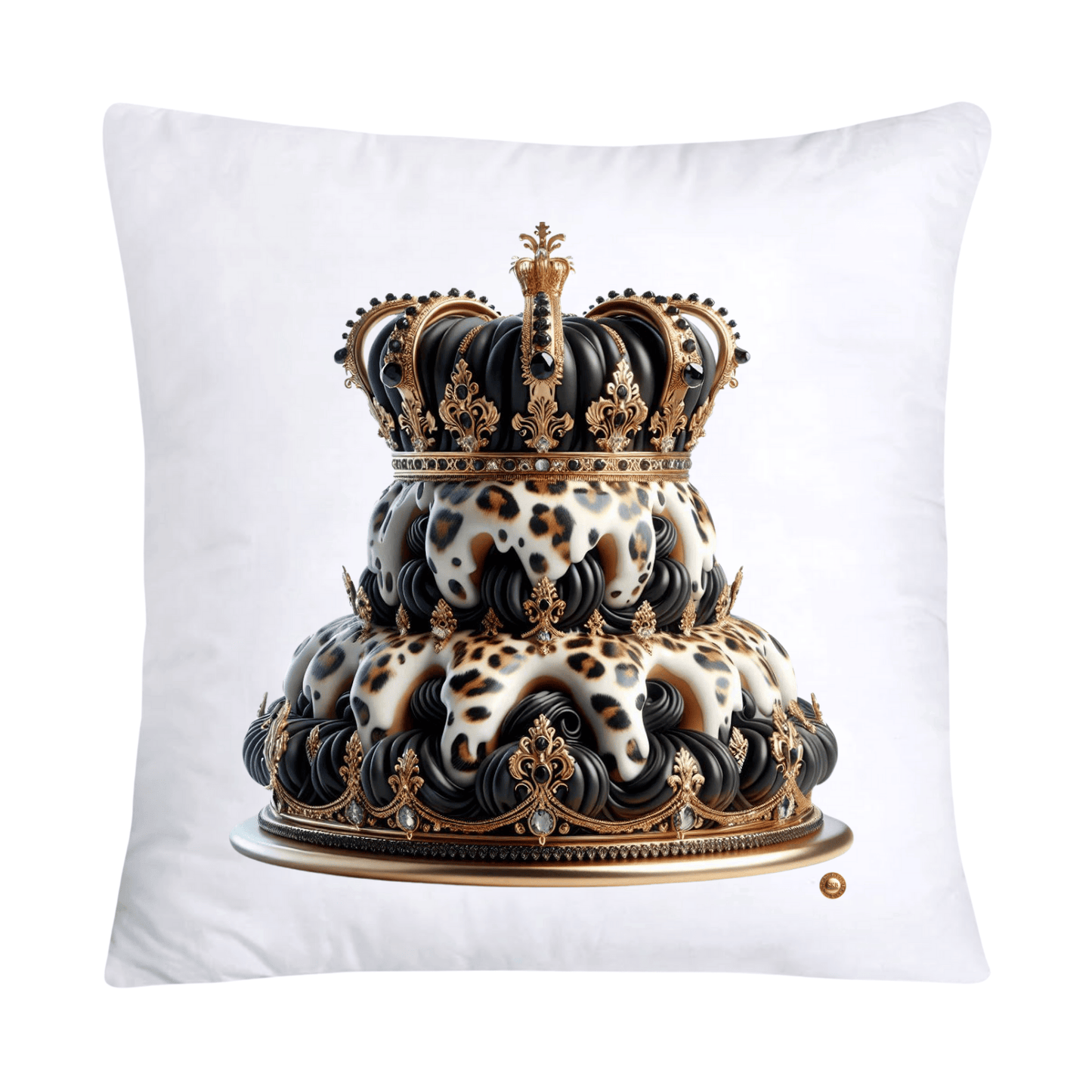 18x18 Wild Royal Animal Print Donut Pillow Covers-2012