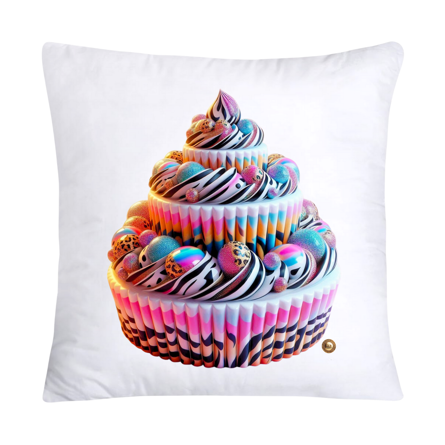 18x18 Wild Animal Print Cupcake Throw Pillow Covers-905