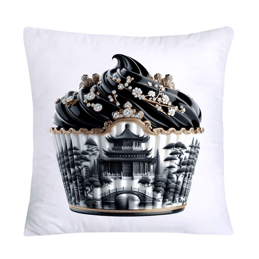 Black Willow Chinoiserie Cupcake 18x18 Throw Pillow Covers-5961