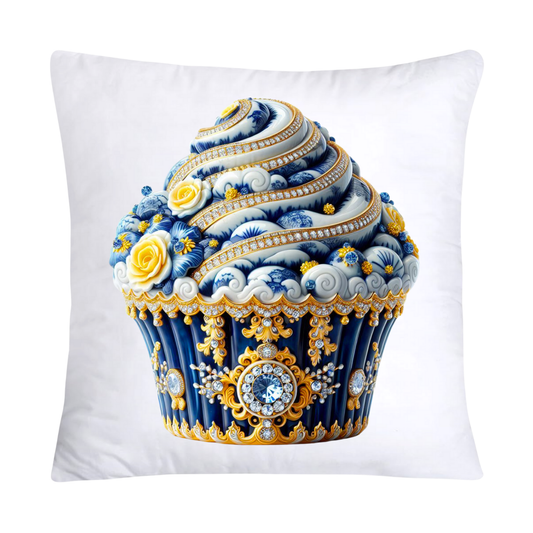 Blue and Yellow Willow 18x18 Chinoiserie Cupcake Throw Pillow Covers-5029
