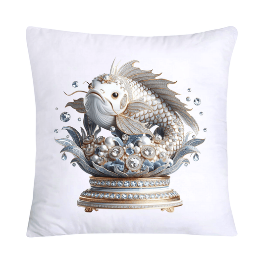 Blue Willow Stunning Koi Fish Pillow Covers 18x18-5121