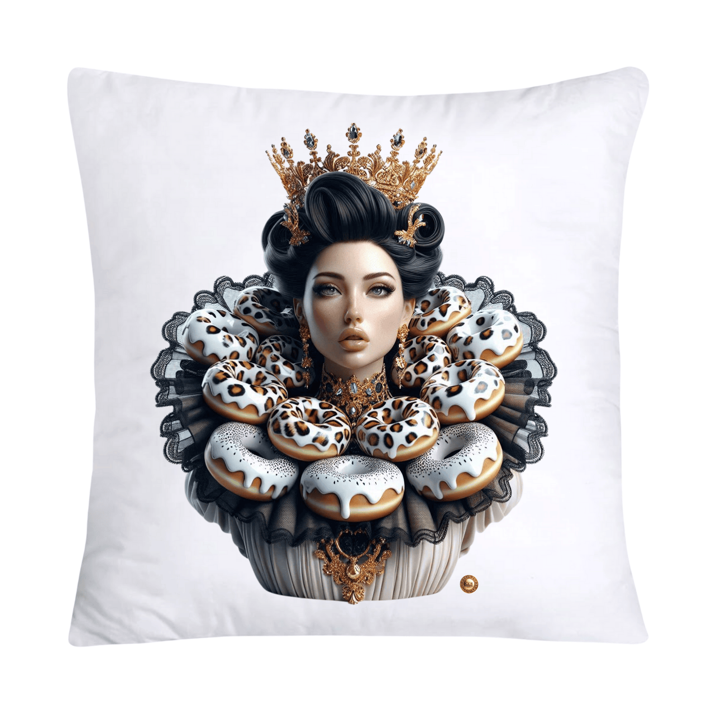 18x18 Wild Royal Animal Print Donut Pillow Covers-2009