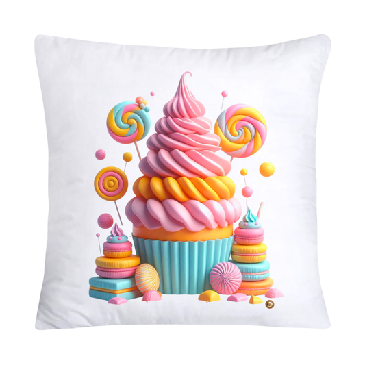 Pastel Cupcakes and Candy Pillow Covers 18x18-2541