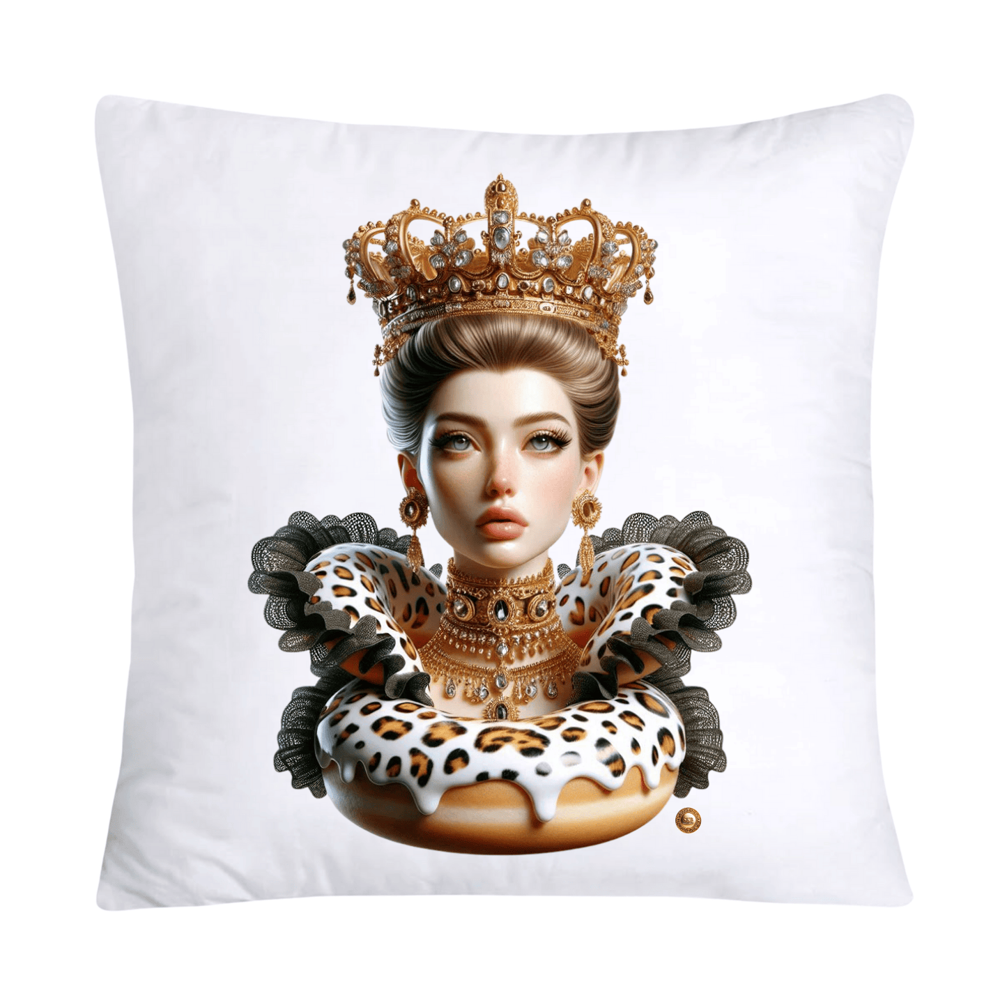 18x18 Wild Royal Animal Print Donut Pillow Covers-2010