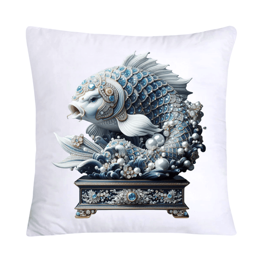 Blue Willow Stunning Koi Fish Pillow Covers 18x18-5115