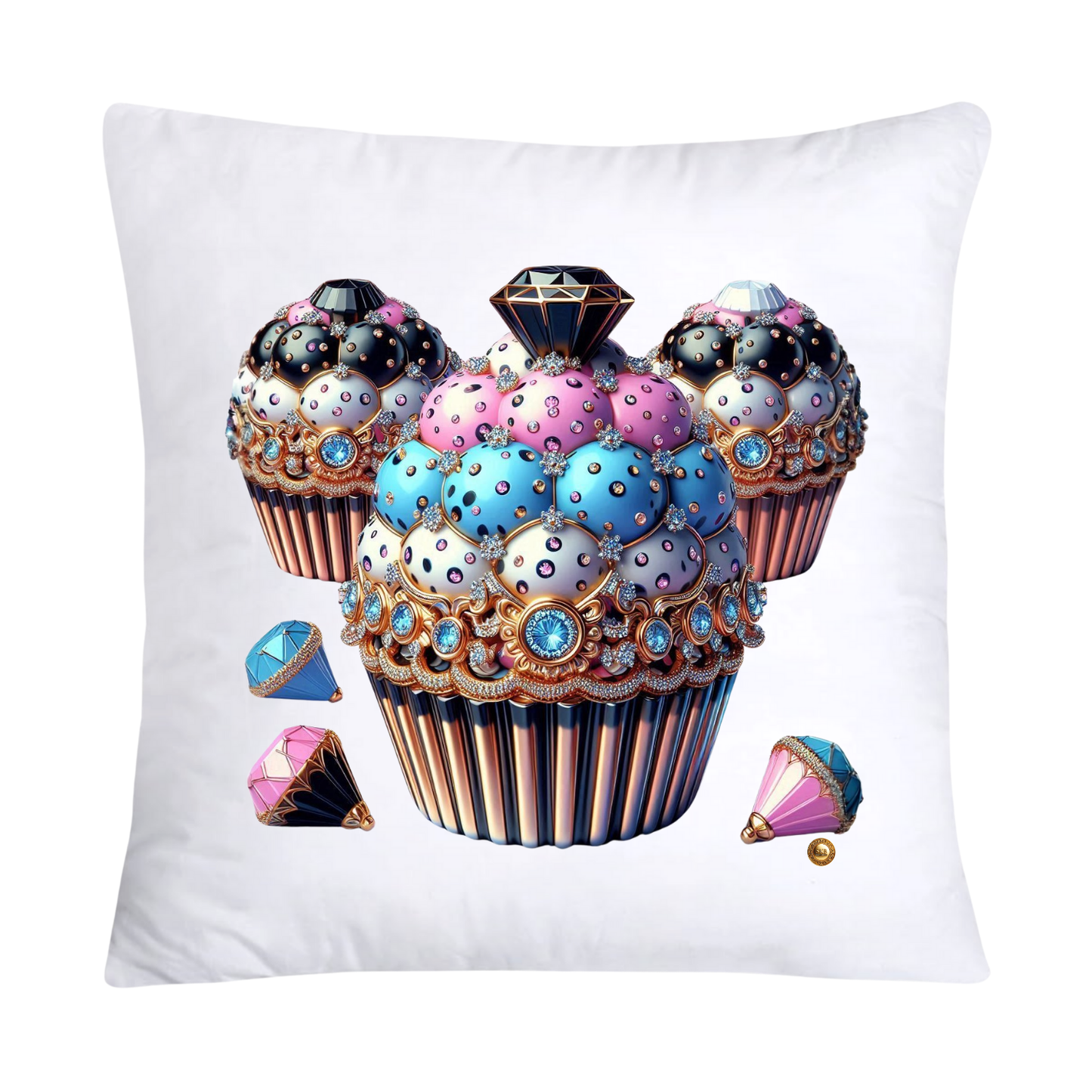 Wild Animal Print Cupcake Throw Pillow Covers 18x18-326