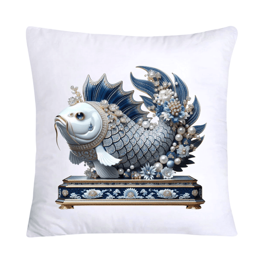 Blue Willow Stunning Koi Fish Pillow Covers 18x18-5128