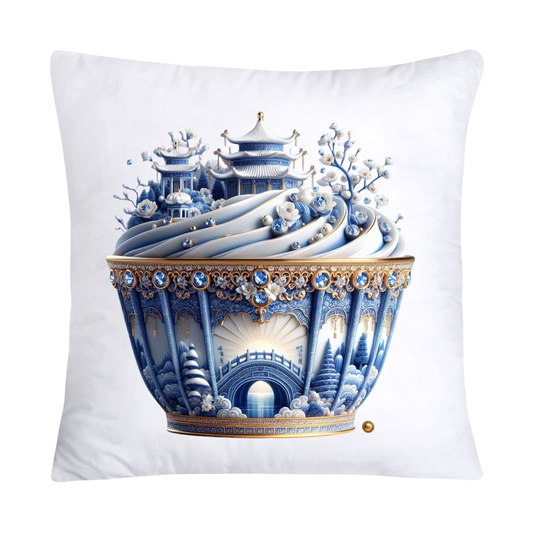 Blue Willow 18x18 Chinoiserie Cupcake Throw Pillow Covers-1942