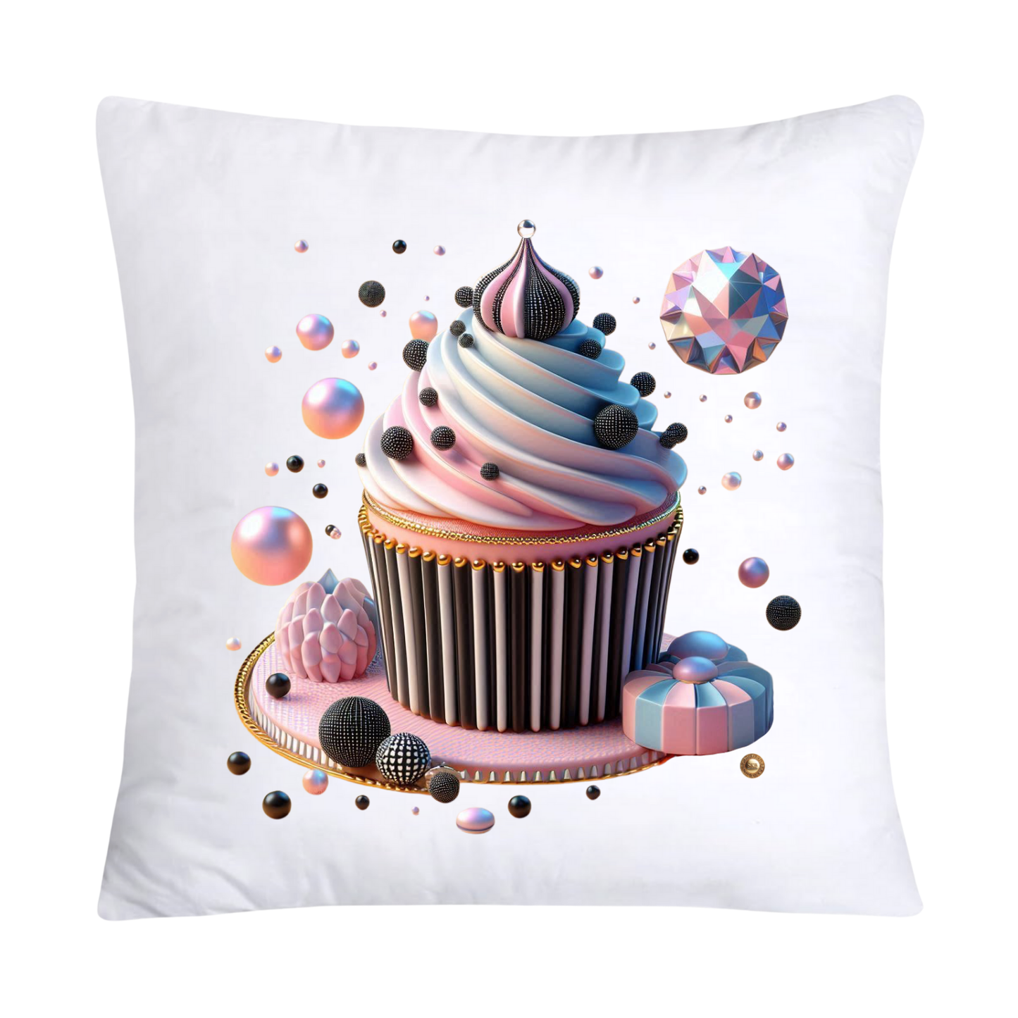Pastel Cupcakes and Candy Pillow Covers 18x18-2538