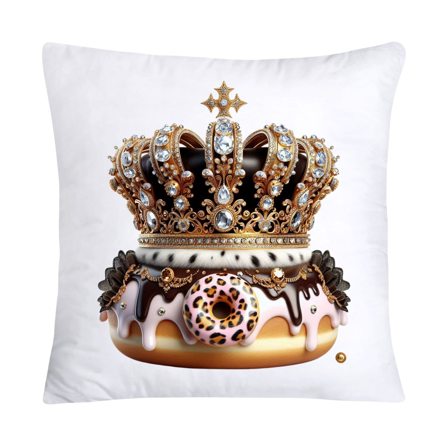 18x18 Wild Royal Animal Print Donut Pillow Covers-2005